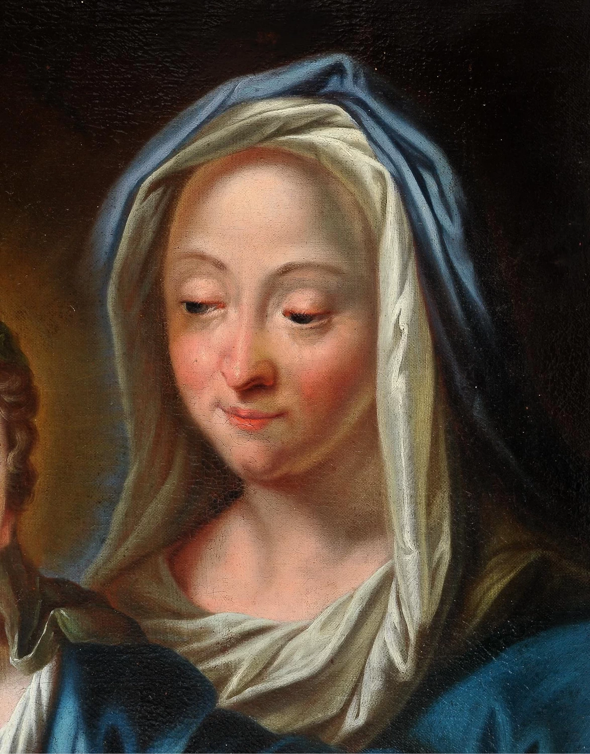 Anna che insegna a Maria a leggere - attribuito, dettaglio